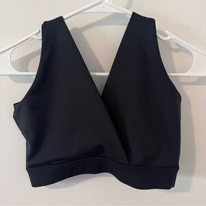 Nyssa Fourthwear Postpartum Recovery Bralette Black V-Neck Wireless Small Medium